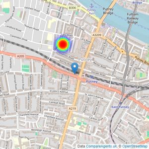 Chamberland Residential - Putney listings heatmap