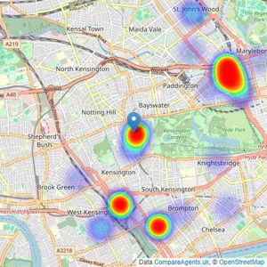 Champions - London listings heatmap