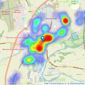 Chancellors - Abingdon listings heatmap