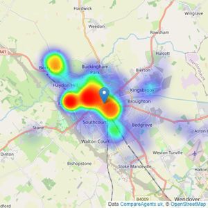 Chancellors - Aylesbury listings heatmap