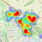 Chancellors - Headington listings heatmap