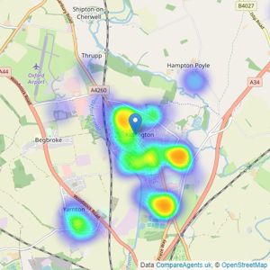 Chancellors - Kidlington listings heatmap