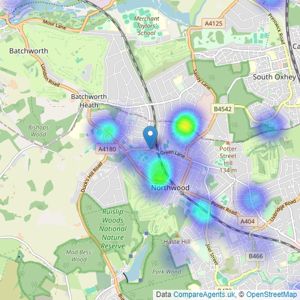 Chancellors - Northwood listings heatmap