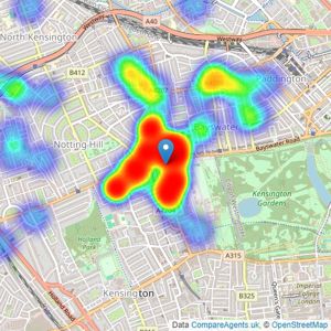 Chancellors - Notting Hill listings heatmap