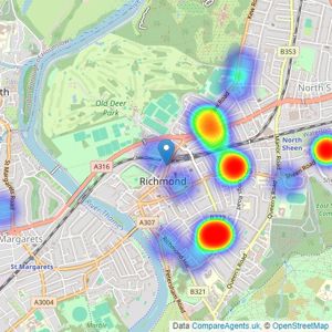 Chancellors - Richmond listings heatmap