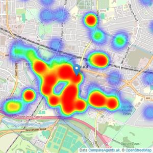 Chancellors - Slough listings heatmap