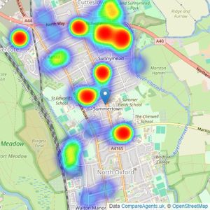 Chancellors - Summertown listings heatmap