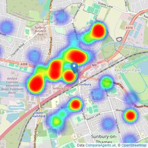 Chancellors - Sunbury listings heatmap