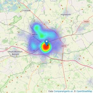 Chancellors - Swindon listings heatmap