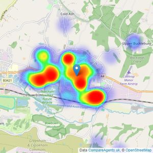 Chancellors - Thatcham listings heatmap