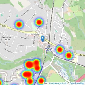 Chancellors - Virginia Water listings heatmap