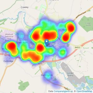 Chancellors - Witney listings heatmap