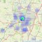 Chancellors - Worcester listings heatmap