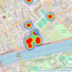 Chapeltons - London listings heatmap