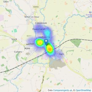 Chapman Moore - Gillingham listings heatmap