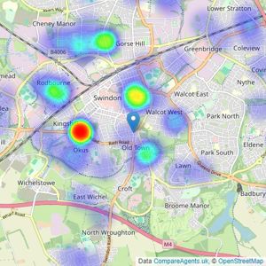 Chappells - Swindon listings heatmap