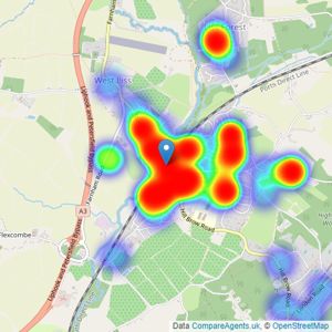 Chapplins Estate Agents - Liss listings heatmap