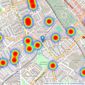 Chard - Fulham listings heatmap