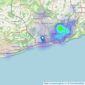 Charles & Co - Covering Hastings listings heatmap