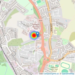 Charles Church West Yorkshire listings heatmap