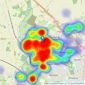 Charles Harding Estate Agents - North Swindon listings heatmap