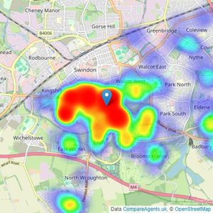 Charles Harding Estate Agents - Swindon listings heatmap