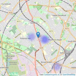 Charles Richardson - Thornton Heath listings heatmap