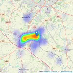 Charles Rose - Leamington Spa listings heatmap