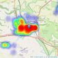 Charles Wycherley Independent Estate Agents - Lewes listings heatmap