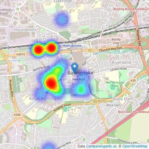 Charlton Grace - Basingstoke listings heatmap