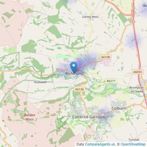 Charltons Chartered Surveyors & Estate Agents - Richmond listings heatmap