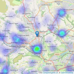 Charnock Bates - Halifax listings heatmap