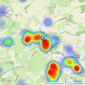 Charters - Bishops Waltham listings heatmap