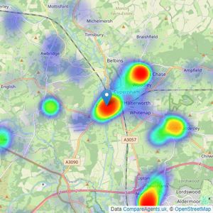 Charters - Romsey listings heatmap