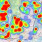 Charters - Southampton listings heatmap