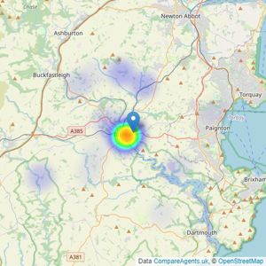 Chartsedge Ltd - Devon listings heatmap