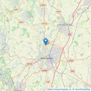 Chartwell Noble - Covering Worcestershire listings heatmap