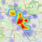 Chas R Lowe Estates - East Barnet listings heatmap