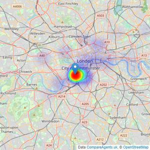 Chase Apartments - London listings heatmap