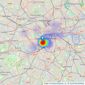 Chase Apartments - London listings heatmap