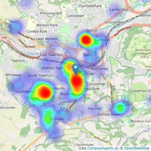 Chase Buchanan - Bath listings heatmap