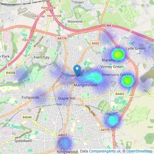 Chase Buchanan - Downend listings heatmap