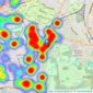 Chase Buchanan - Hampton Hill & Hampton listings heatmap