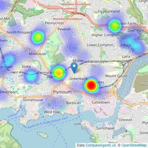 Chase Buchanan - Plymouth listings heatmap