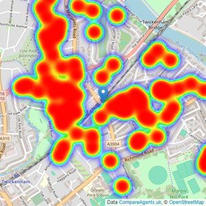 Chase Buchanan - St Margarets & East Twickenham listings heatmap