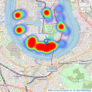 Chase Evans - Docklands listings heatmap