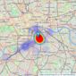 Chase Evans - Elephant and Castle listings heatmap