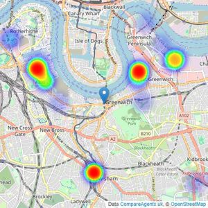 Chase Evans - Greenwich listings heatmap