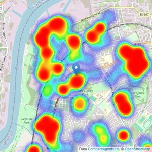 Chase Holmes - Hebburn listings heatmap