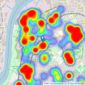 Chase Holmes - Hebburn listings heatmap